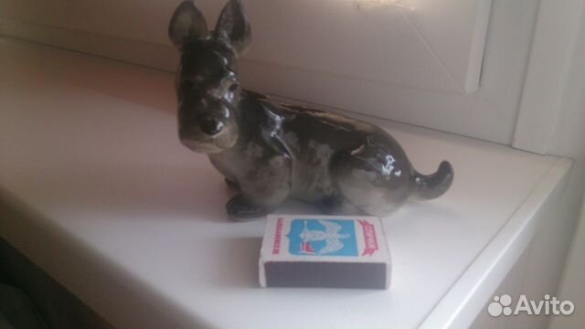 Собака Скотчтерьер фарфор СССР лфз