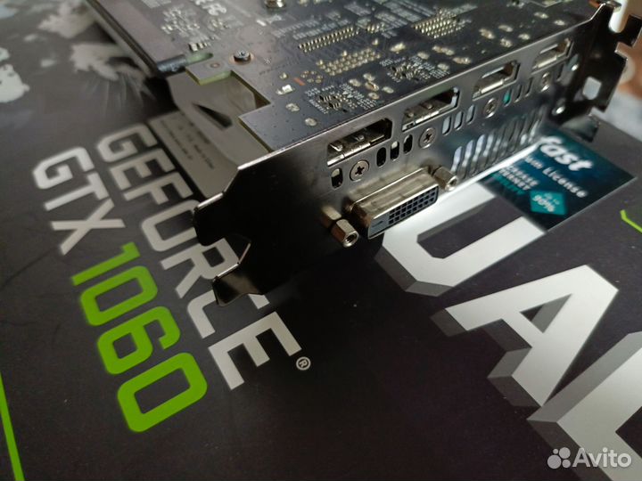 Видеокарта gtx 1060 6gb asus dual