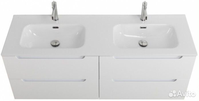 Тумба с раковиной BelBagno Etna 120-4C-BB1200-2-ETL Bianco Lucido