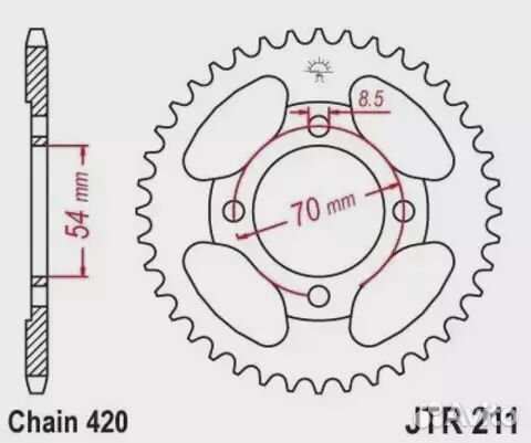 Звезда ведомая JTR211 39
