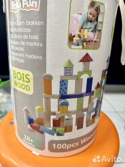Конструктор деревянный 100 деталей