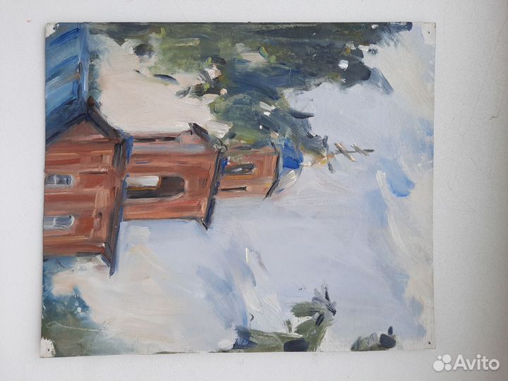 Этюд маслом (пейзаж) живопись и рисунок