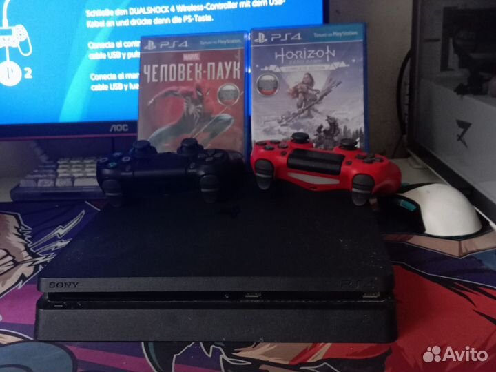 Sony playstation 4 slim 500gb с играми