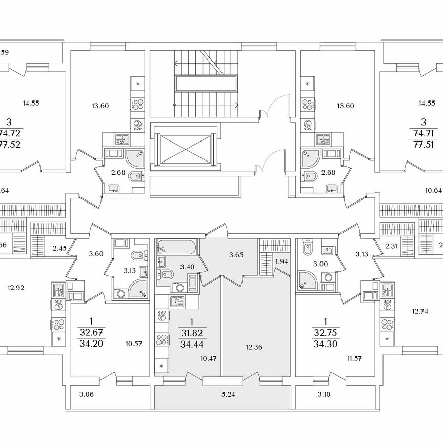 1-к. квартира, 34,4 м², 5/9 эт.