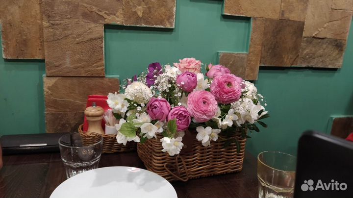 Кашпо плетеное из эко ротанга любого размера