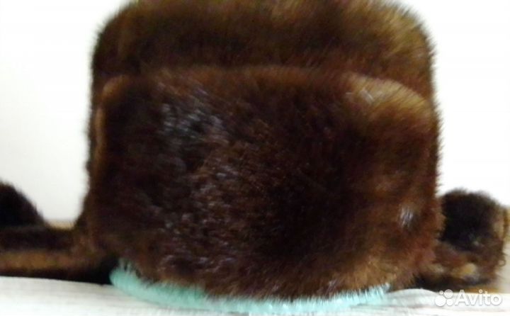 Норковая шапка мужская немного б/у, р. 58 - 60
