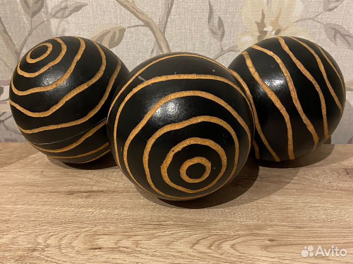 Шары деревянные как элемент интерьера
