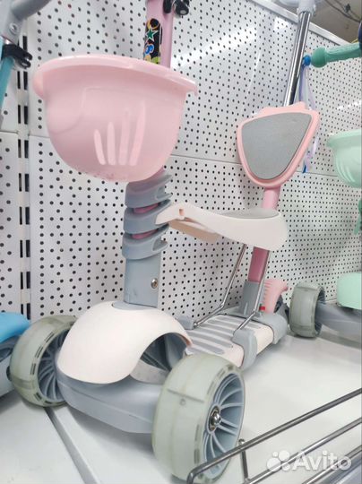 Самокат 5 в 1, колеса световые