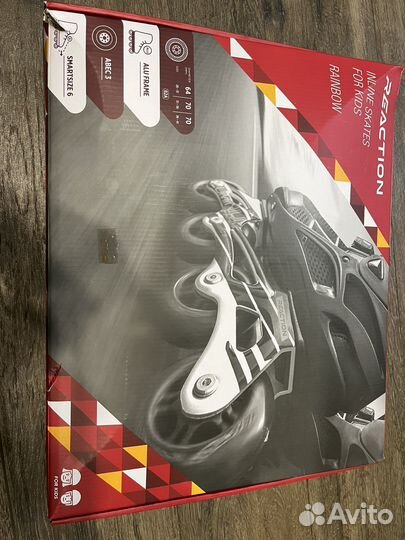 Коньки роликовые раздвижные Reaction Rainbow G