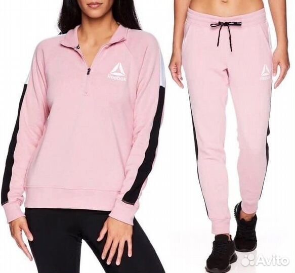 Спортивный костюм на флисе женский теплый reebok