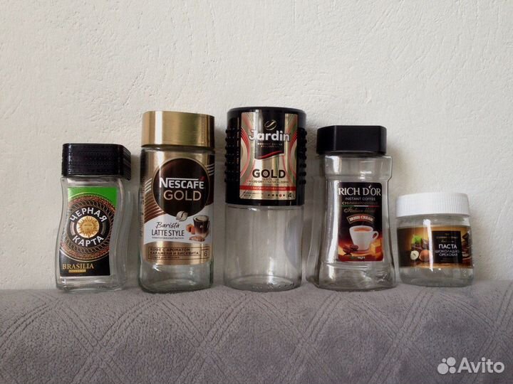 Банки от Кофе Пустые Стеклянные банки с крышкой