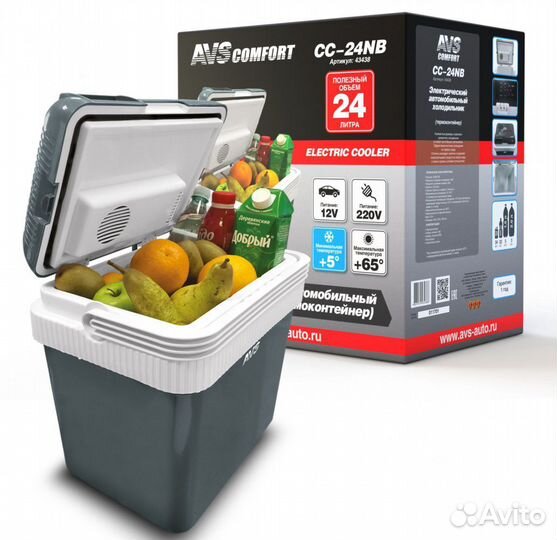 Холодильник автомобильный AVS CC-24NB (24л 12В/220