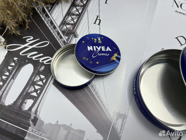 Пустые жестяные банки от крема nivea 2 штуки