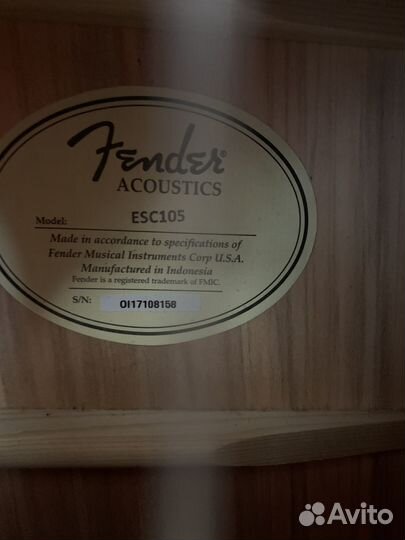 Классическая гитара fender