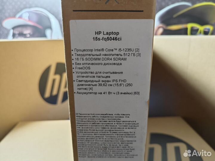 Новый HP Laptop 15s i5-1235U/16GB/512SSD/iris xe