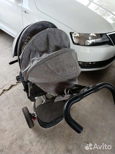 Детский велосипед трехколесный с ручкой