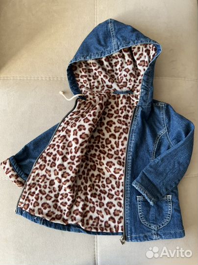 Костюм джинсовый на флисе для девочки, р.92