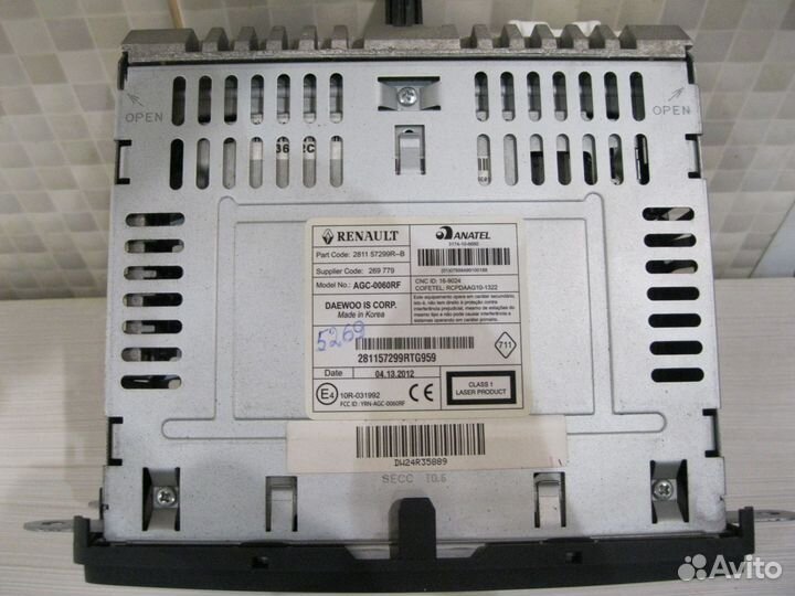 Головное устройство Renault Duster 2012