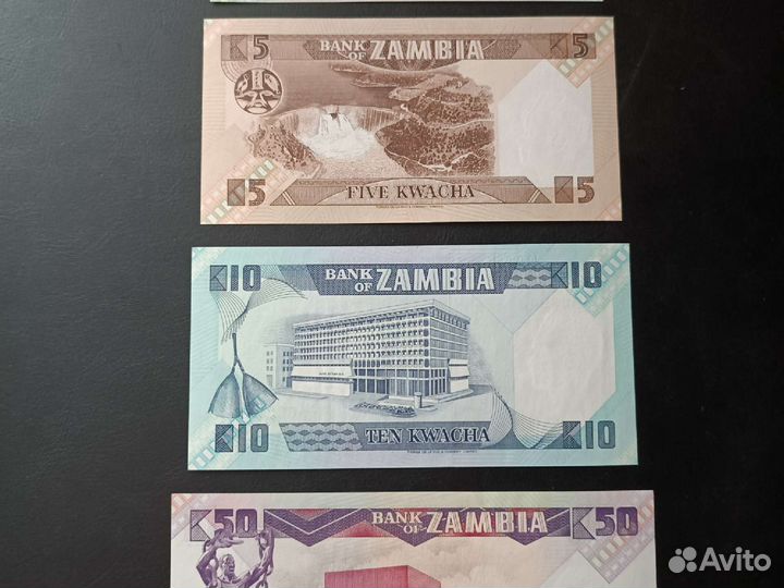 Набор банкнот Замбия, Непал (UNC)