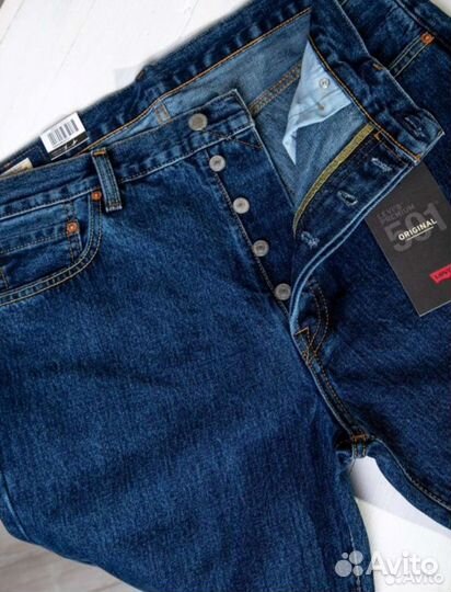 Джинсы Levis 501 новые Синий цвет