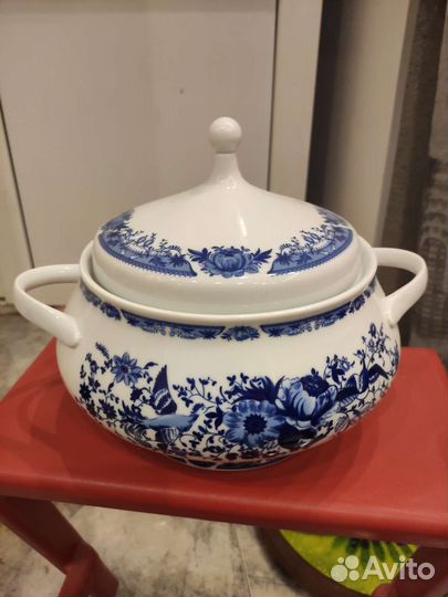 Супница Kahla гдр Синие птицы