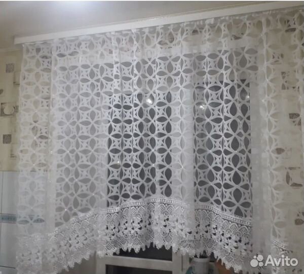 Тюль для кухни новая