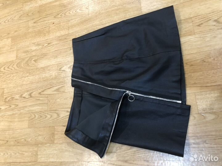 Юбка кожанная zara