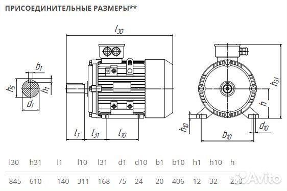 Электродвигатель аир 250S4 (75кВт-1500об) новый