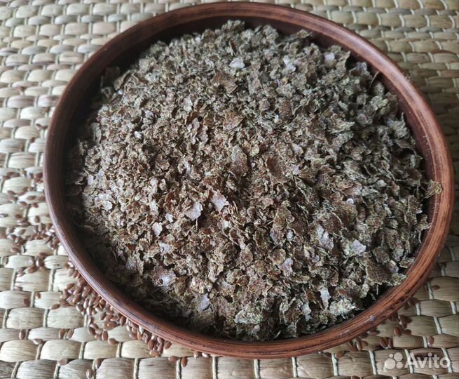 Жмых алтайского коричневого льна, 1 кг