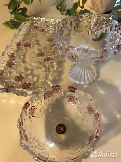 Конфетницы, салатники, блюдо Германия WaltherGlas