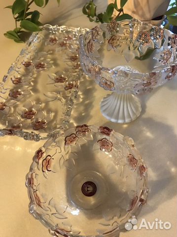 Конфетницы, салатники, блюдо Германия WaltherGlas