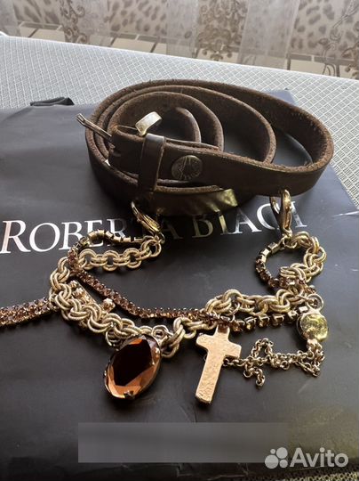 Кожаный винтажный ремень