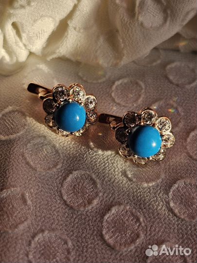 Золотые серьги Малинки 585