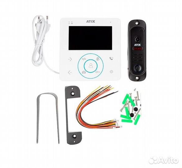 Комплект видеодомофона atix 4.3 для дома с электро
