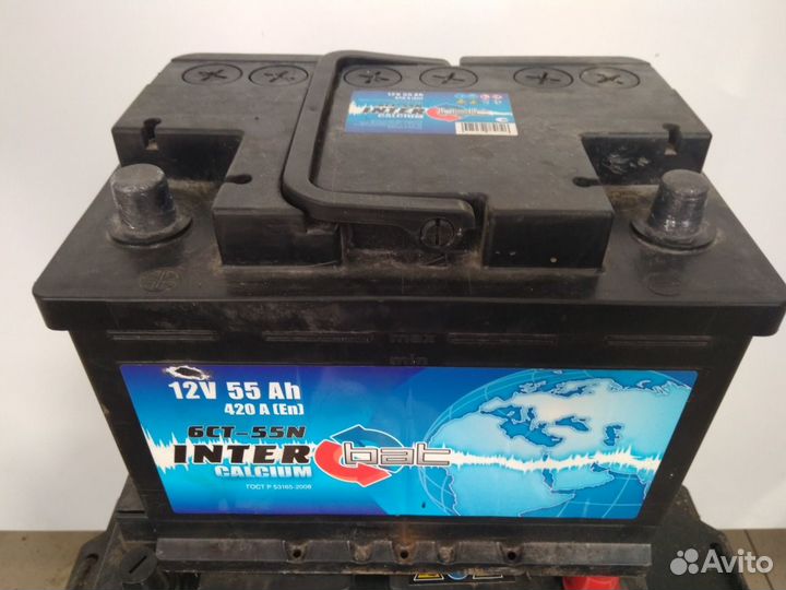 55Ач аккумулятор б/у InterBat 6ст-55n