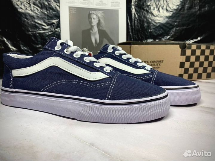 Кеды vans синие