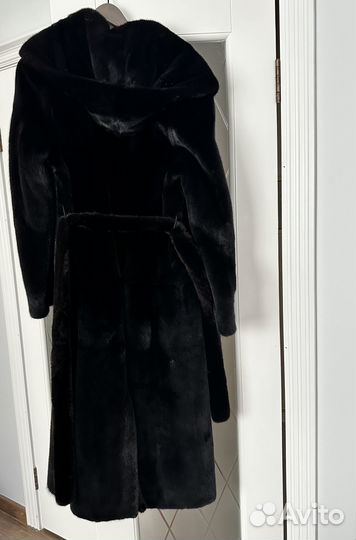 Шуба норковая 42 44 длинная с капюшоном