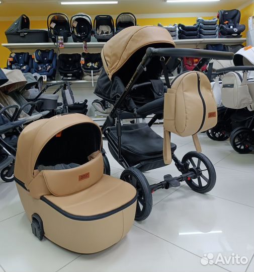 Коляска 2 в 1 Riko Basic Ozon (бежевый)