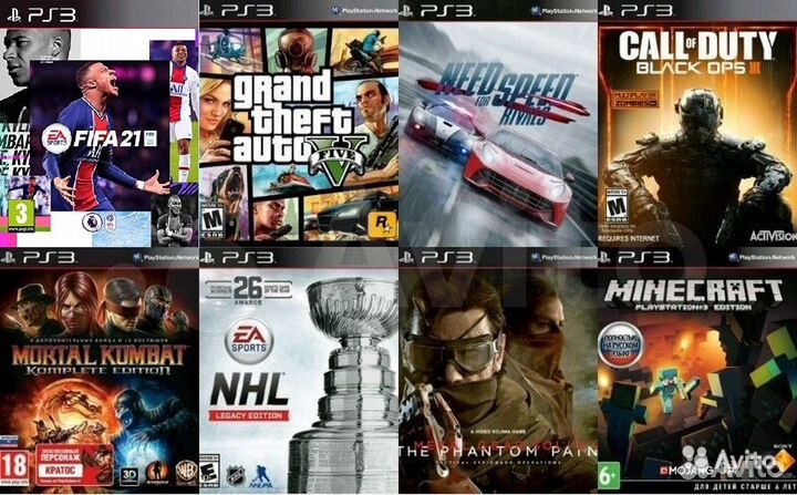 Sony PS3 прошита + 160 лучших игр