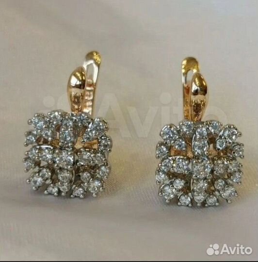 Серьги под бриллианты классика