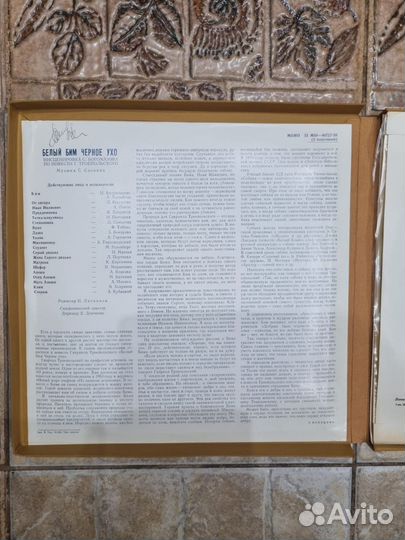 Детские сказки.Пластинки СССР.Белый Бим черное ухо