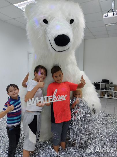 Аниматоры, белый медведь, Ростовые куклы