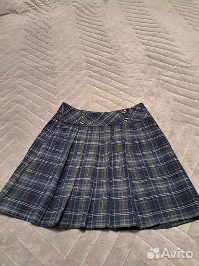 Юбка школьная синяя 134