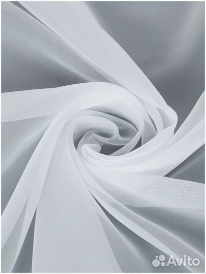 Тюль новый белый