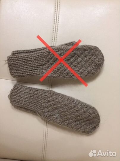 Варежки вязаные нов. (ручн. работа) на козьем пуху