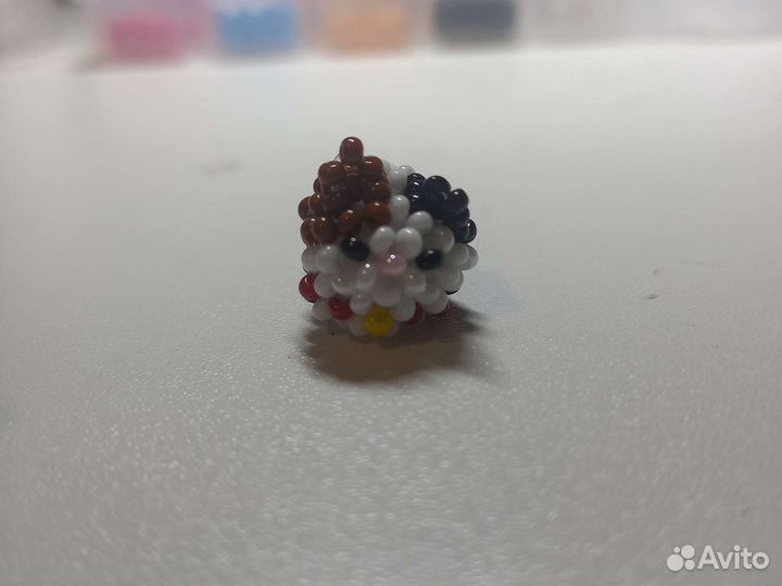 Мини амигуруми кругляш из бисера