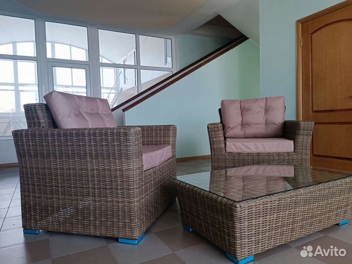 Лаунж зона из ротанга Капучино Сингл