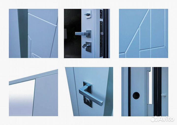 Дверь с зеркалом Эверест из стали