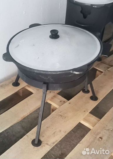 Казан чугунный 6л с крышкой