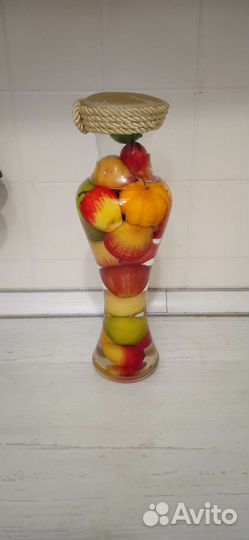 Бутылка с мини фруктами.Винтаж